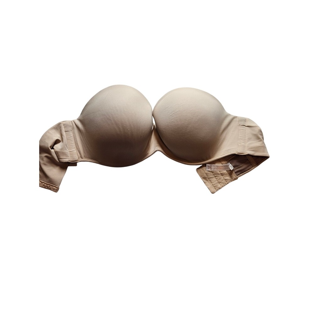 Cacique Tan Nude Strapless Push Up Underwire Bra 36DDD Multi-Way Full Figure